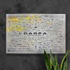 DARPA MAP POSTER, (LIGHT GRAY) 24