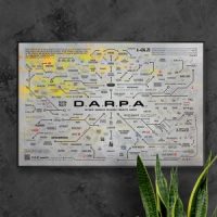 DARPA MAP POSTER, (LIGHT GRAY) 24