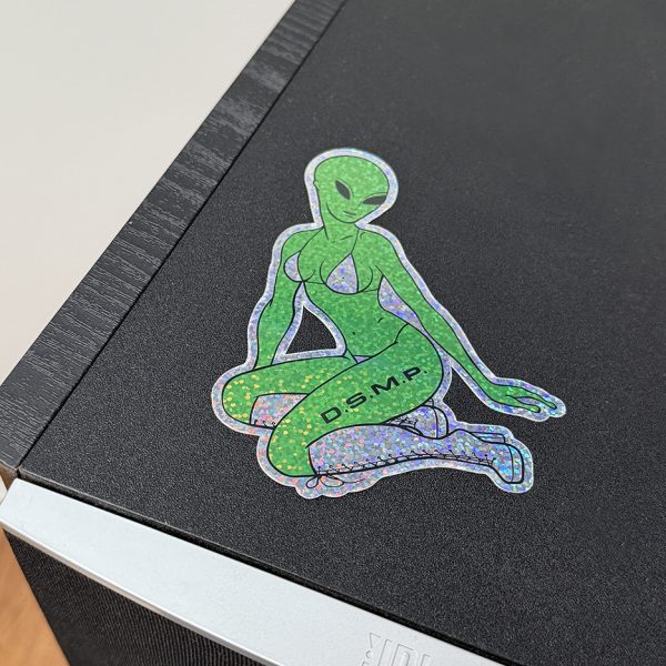 Sexy Alien Glitter Hologram Sticker