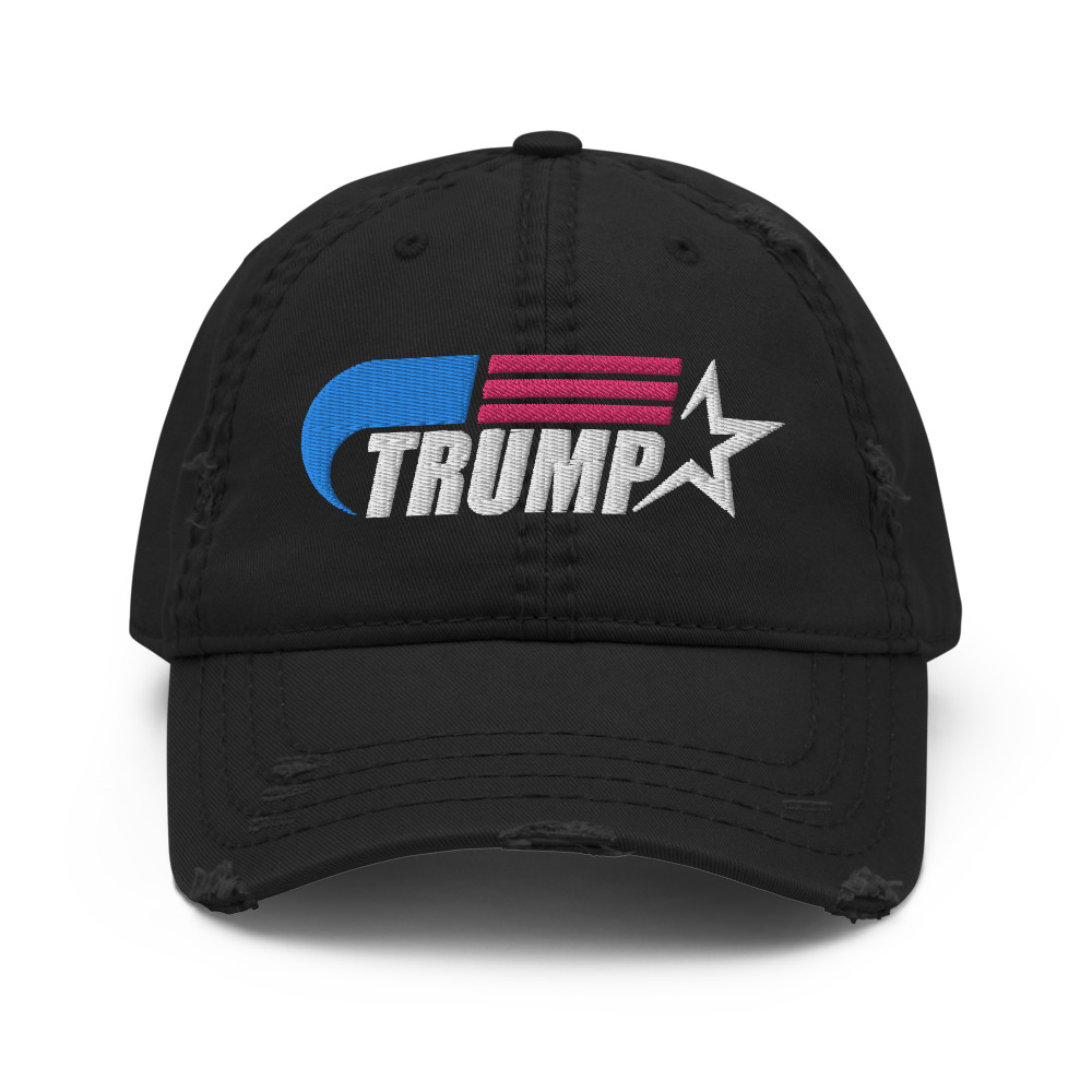 TRUMP “GODSPEED” Distressed HAT (Black)