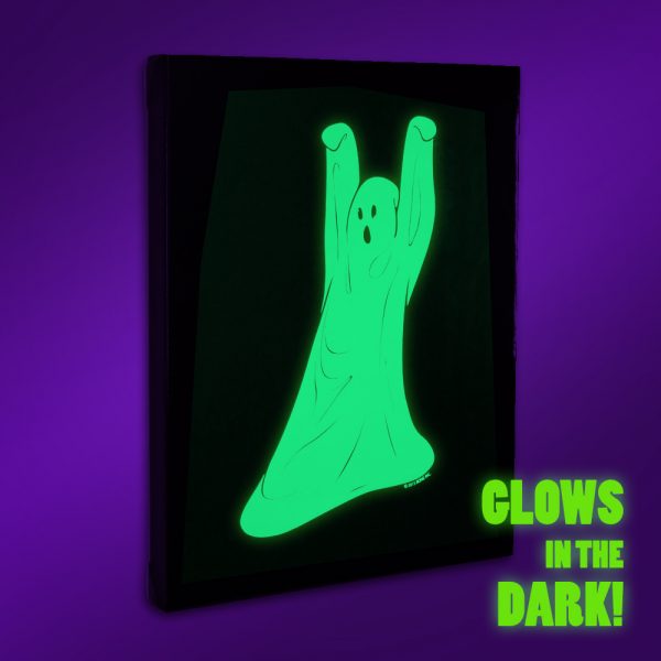 Tip Toe Ghost, Screen Print on Leather 16