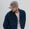 D.S.M.P. CORPORATE LOGO HAT (ACID-WASH GREY)