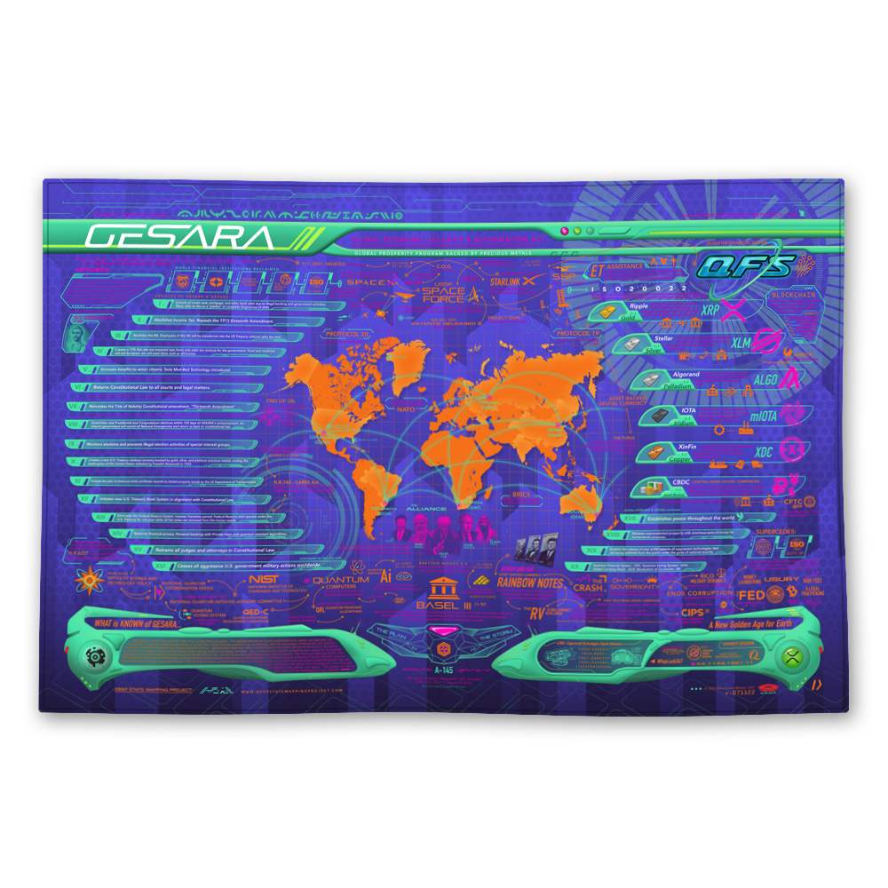 GESARA Map Tapestry 40