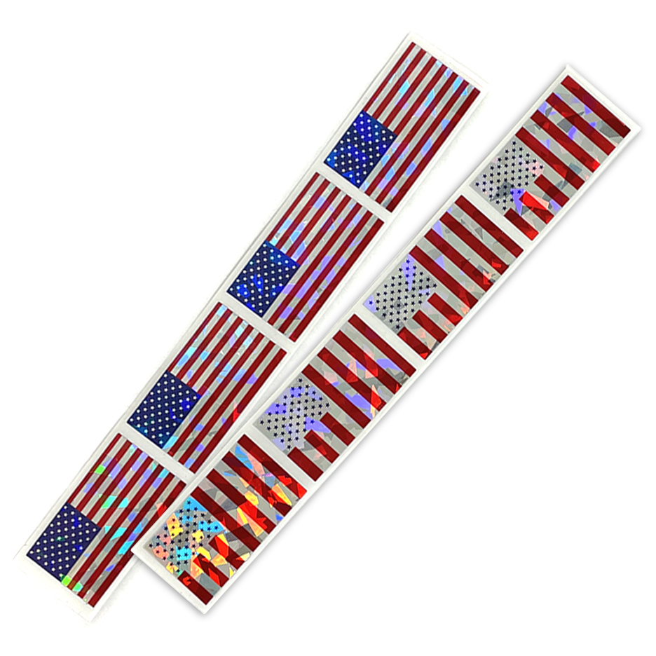 American Flags Hologram Sticker 24pc Set