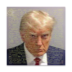 Trump Mugshot Q-WEB 2023, 18"