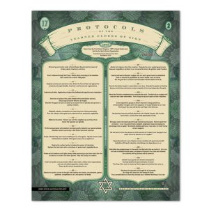 Protocols of Zion Map 8.5 x 11" Print