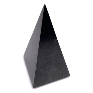 Tall Shungite Nubian Pyramid" (EMF Protection) 4"