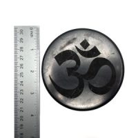 Shungite Om Disc, 3.75