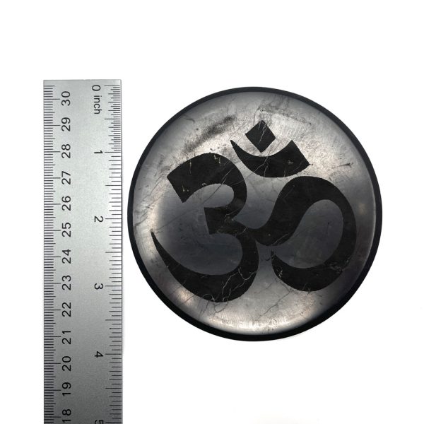 Shungite Om Disc, 3.75