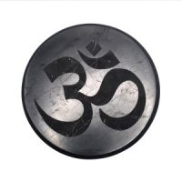 Shungite Om Disc, 3.75