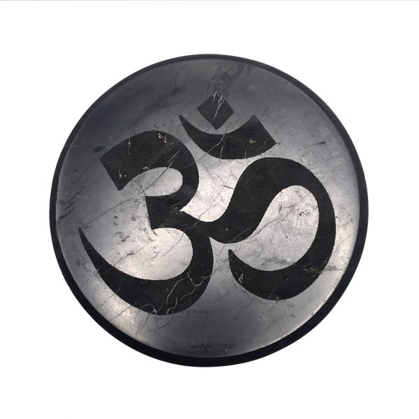 Shungite Om Disc, 3.75