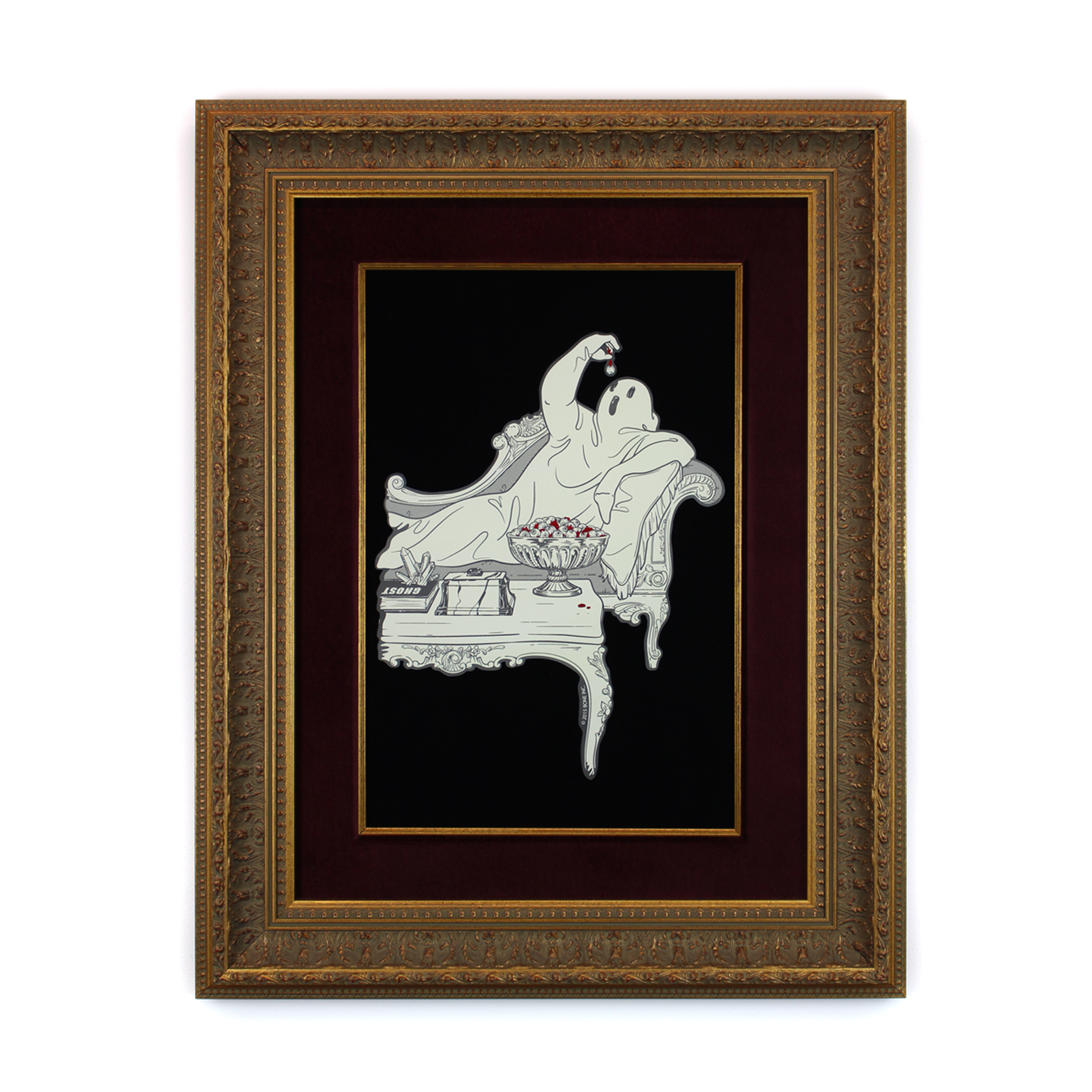 Eyeball Eating Ghost, Mixed Media, 22