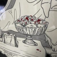 Eyeball Eating Ghost, Mixed Media, 22