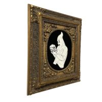 Skull Pondering Ghost, Mixed Media, 15