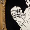 Skull Pondering Ghost, Mixed Media, 15