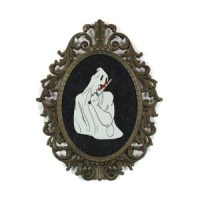 Knife Licking Ghost, Mixed Media, 10.5