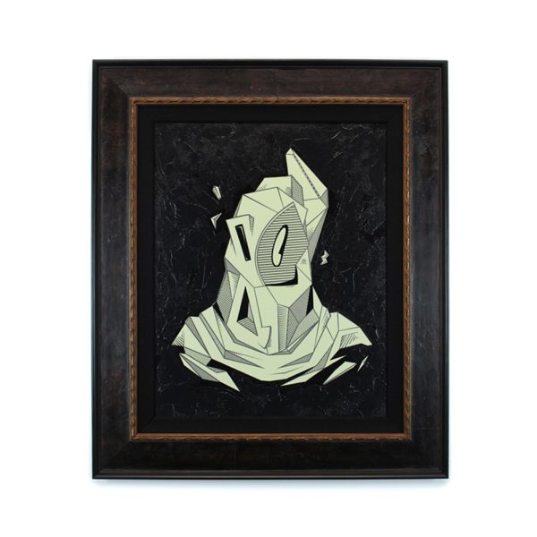 Cubist Ghost, Mixed Media, 23.5