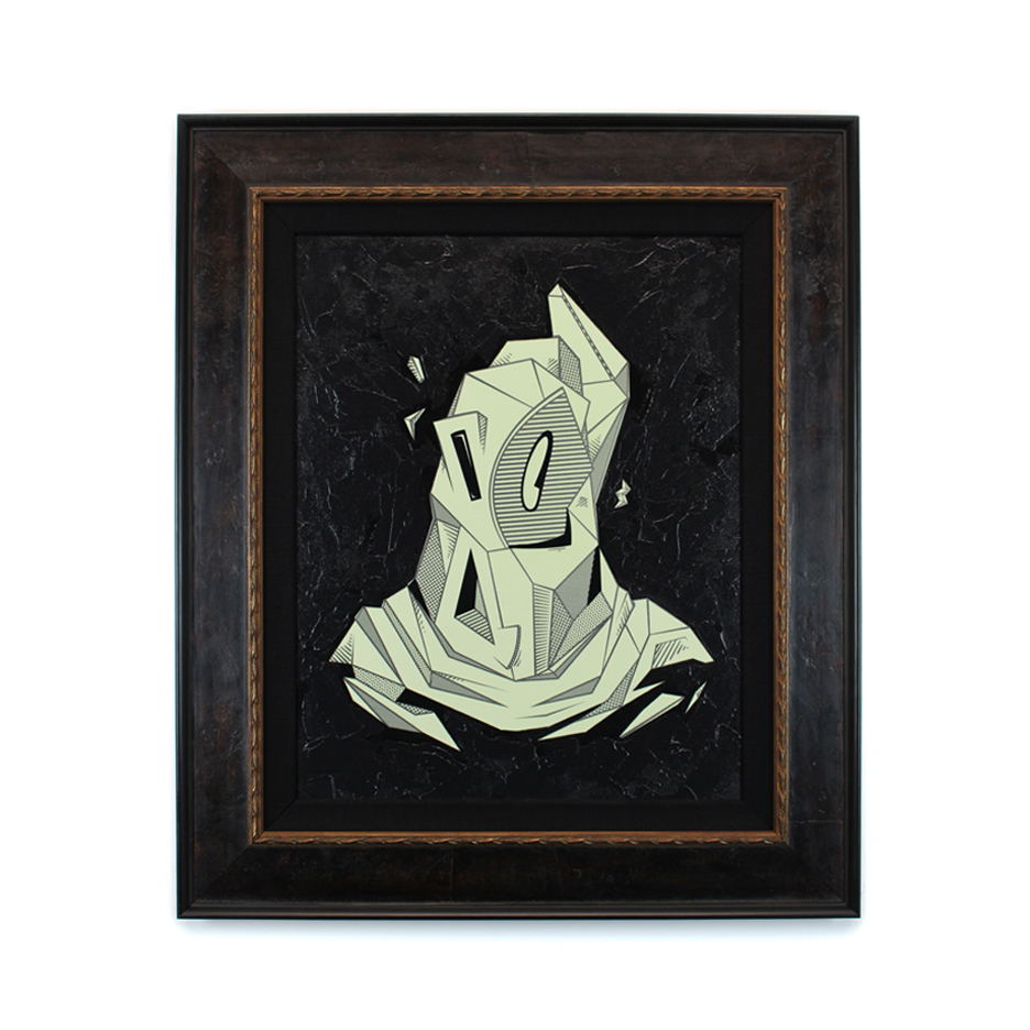 Cubist Ghost, Mixed Media, 23.5