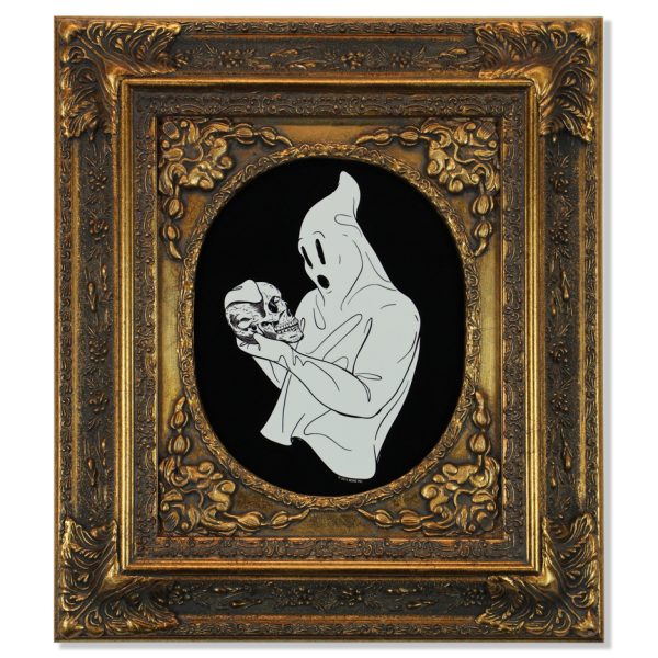 Skull Pondering Ghost, Mixed Media, 15