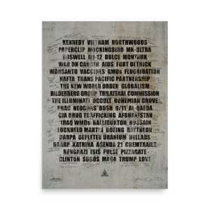List of Grievances, 2017 Poster 18 x 24" (Grey)