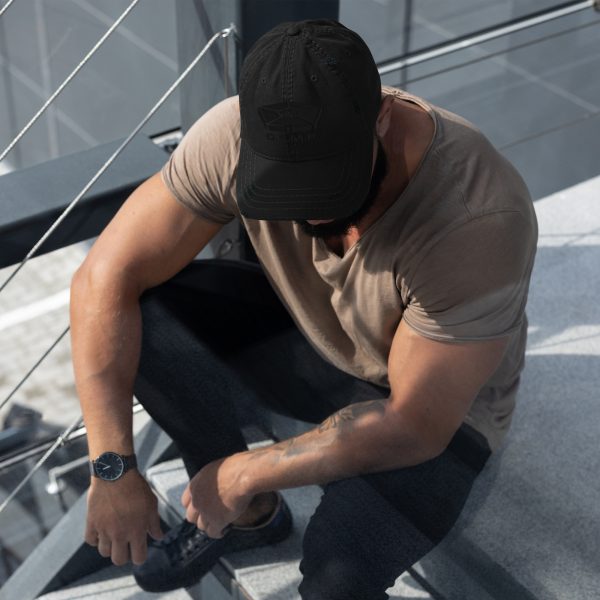 D.S.M.P. Distressed Corporate Logo Hat (Dark)