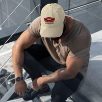 D.S.M.P. Distressed Corporate Logo Hat (Tan)