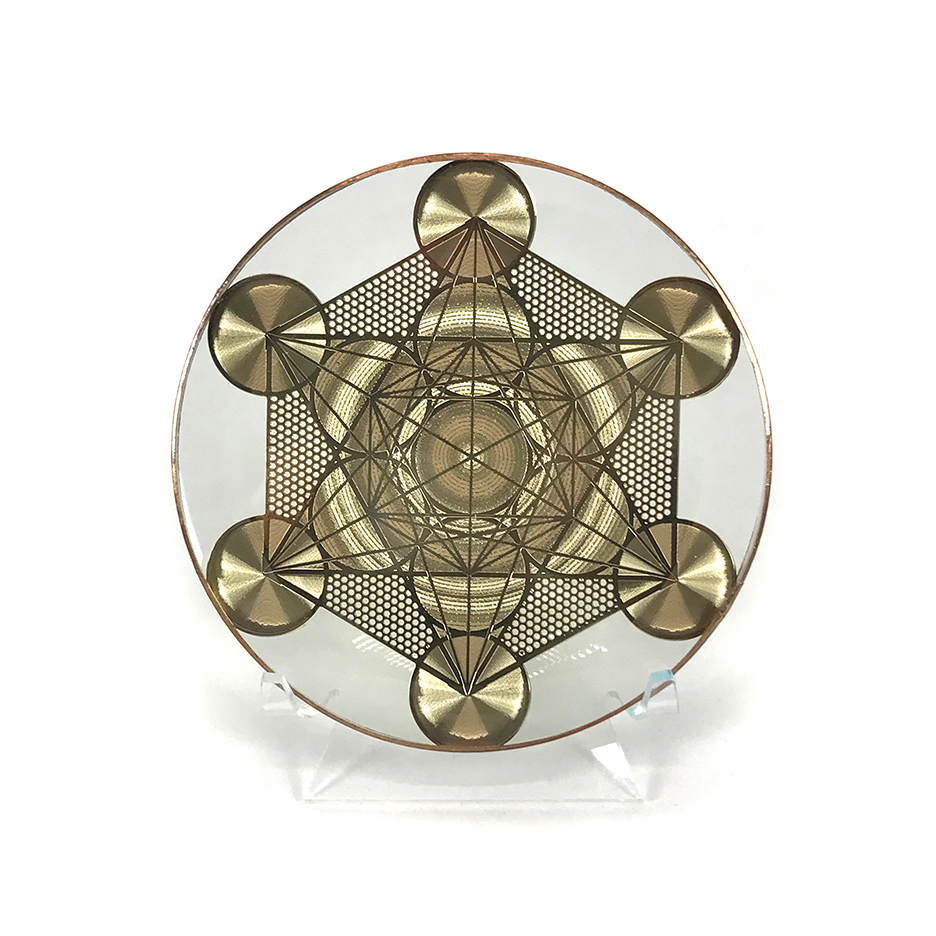 Metatron's Cube 18K Gold Pleiadian Technology Disc (4