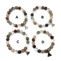 Rainbow Rutilated Quartz 10mm Bead Bracelet