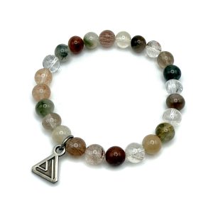 Rainbow Rutilated Quartz 8mm Bead Bracelet