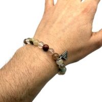 Rainbow Rutilated Quartz 8mm Bead Bracelet