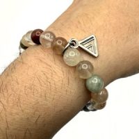 Rainbow Rutilated Quartz 10mm Bead Bracelet