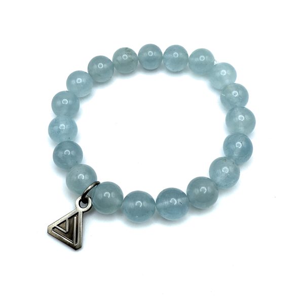 Aquamarine Bead Bracelet (10mm)