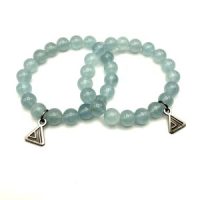 Aquamarine Bead Bracelet (10mm)