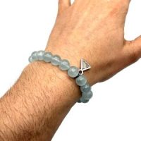 Aquamarine Bead Bracelet (10mm)