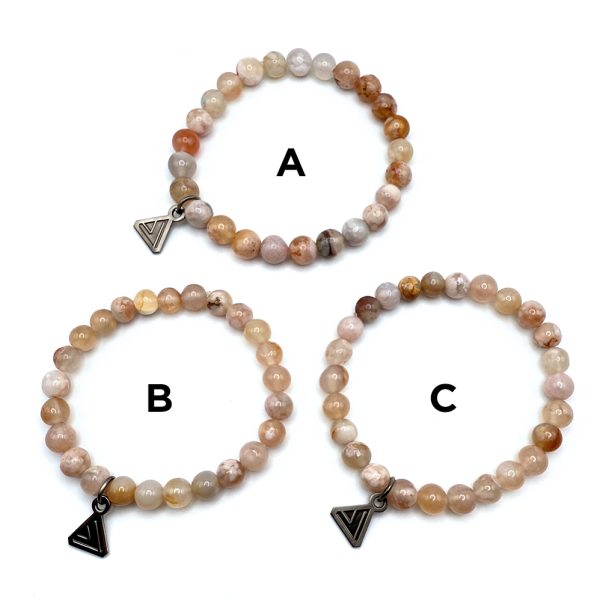 Flower Agate ~9mm Bead Bracelet