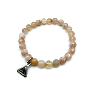 Flower Agate ~9mm Bead Bracelet