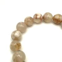 Flower Agate 12mm Bead Bracelet