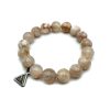 Flower Agate 12mm Bead Bracelet
