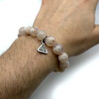 Flower Agate 12mm Bead Bracelet