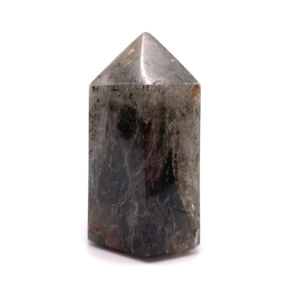 Tourmaline Phantom Quartz Polished Point 2.5