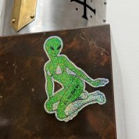 Sexy Alien Glitter Hologram Sticker