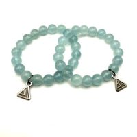 Aquamarine Bead Bracelet (10mm)