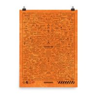COVID-5G POSTER (ORANGE) (MULTI-SIZE)