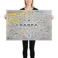 DARPA MAP POSTER, (LIGHT GRAY) 24
