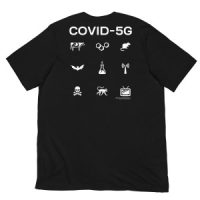 COV1D-5G T-Shirt (Aqua, Black)