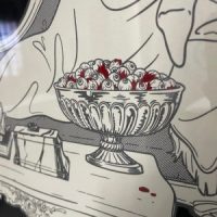 Eyeball Eating Ghost, Mixed Media, 22