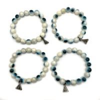 Nazar Blue Ice Glacierite Bead Bracelet