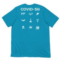 COV1D-5G T-Shirt (Aqua, Black)