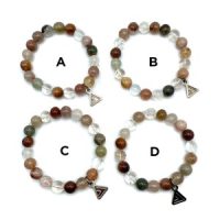 Rainbow Rutilated Quartz 10mm Bead Bracelet