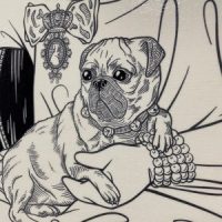 Princess & The Pug, Mixed Media, 23